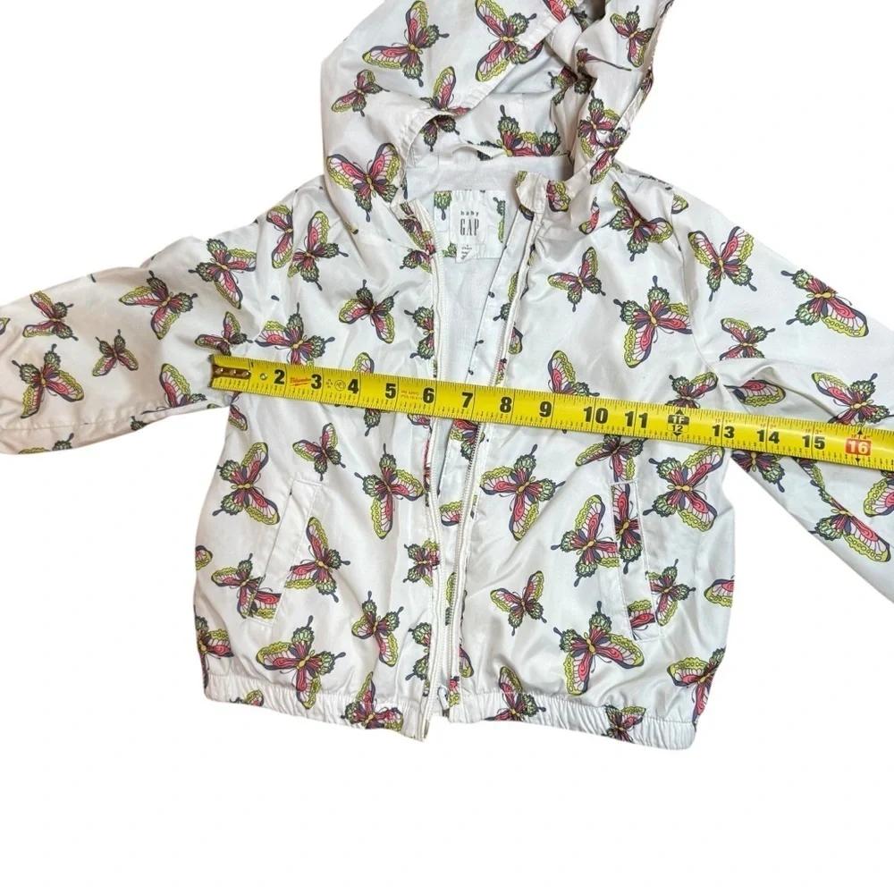 GAP| Kids/Toddler Butterfly Hooded Raincoat/Windbreaker Jacket- Size 2 years